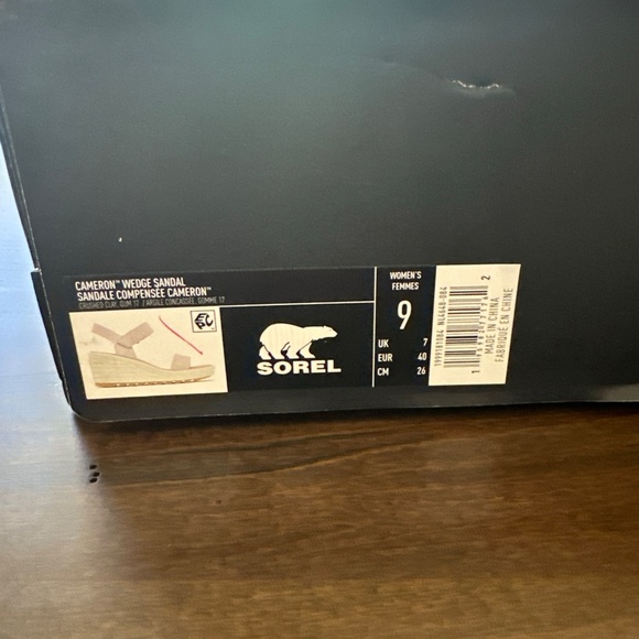 SOREL Cameron Wedge Espadrille Sandal Open Toe Crushed Clay/Gum 17 Size 9 NEW - Picture 11 of 12
